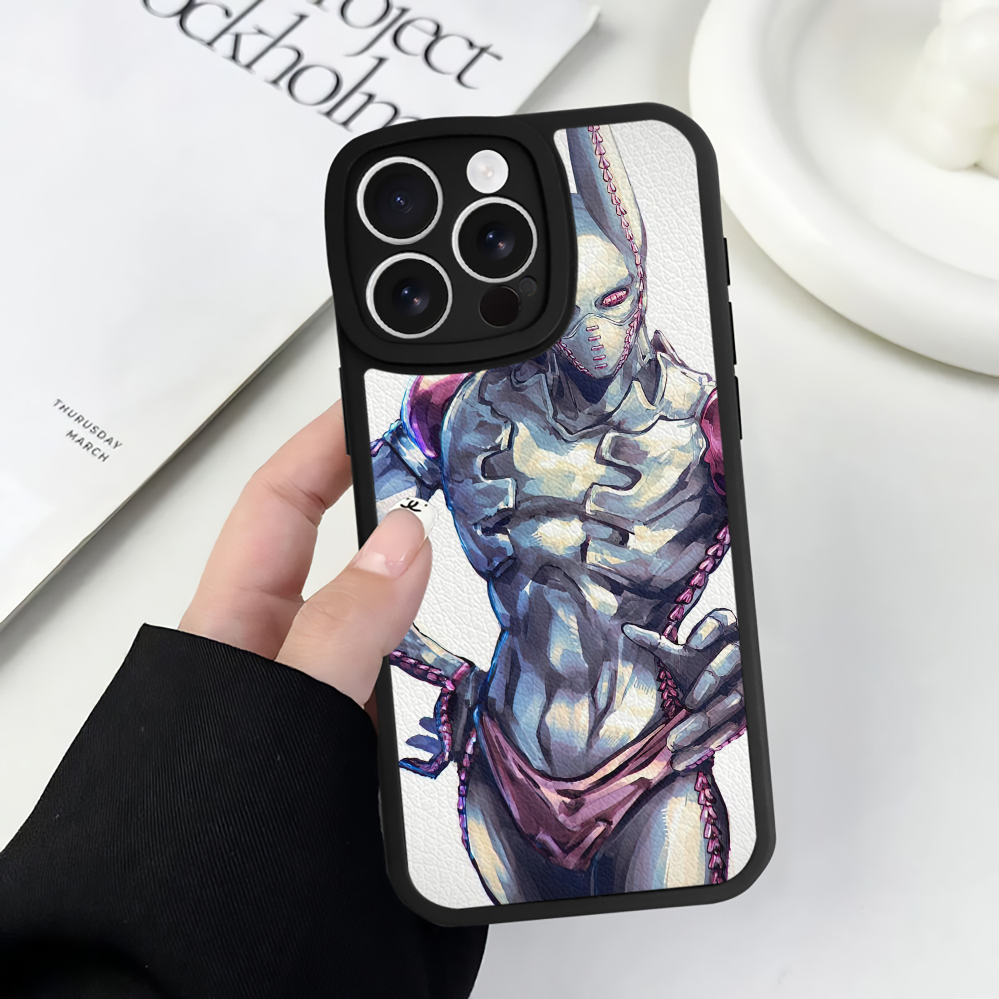 （画像用） ジョジョの奇妙な冒険 JoJo's Bizarre Adventure 【iPhone 16シリーズ対応】シリコンスマホケース（レザー調） 材質：シリコン